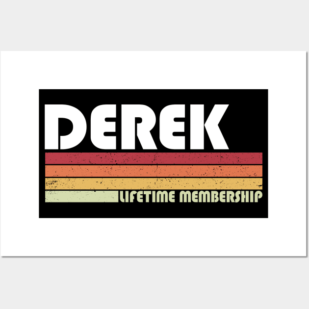 DEREK Lifetime Membership Family Name Wall Art by Salimkaxdew